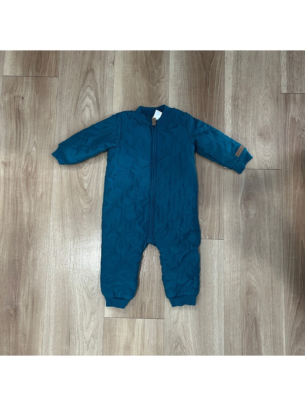 Carter’s Baby Quilted One Piece Jumpsuit Teal Blue 12M Zip Up